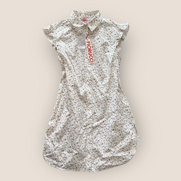 Fiorucci Floral Mini Dress - Cream and Red - Picture 2 of 9